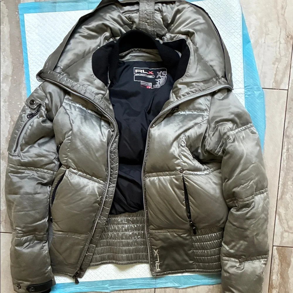 Puffer Ralph Lauren Gray fall winter coat - Picture 1 of 6